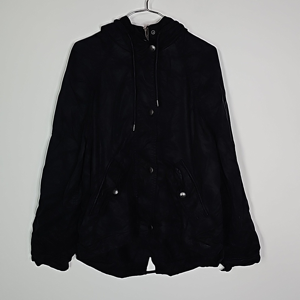 American Eagle small black hooded zip up jacket